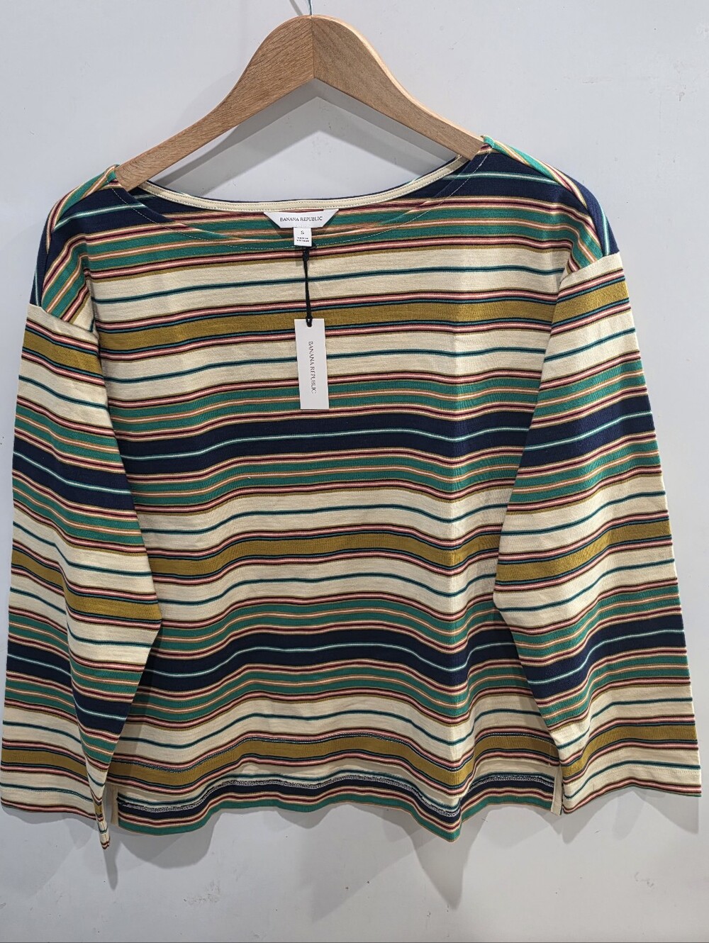 Banana Republic NWT 100% COTTON STRIPED relaxed Shirt Size S